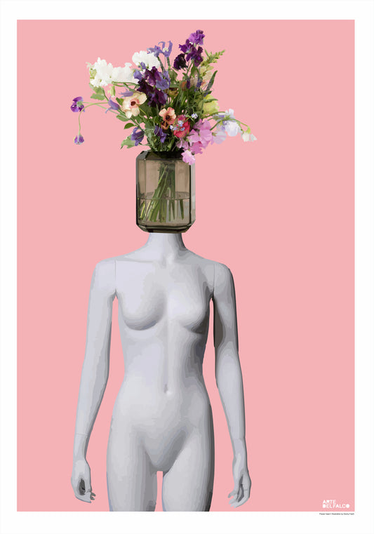 Mannequin blomster buket